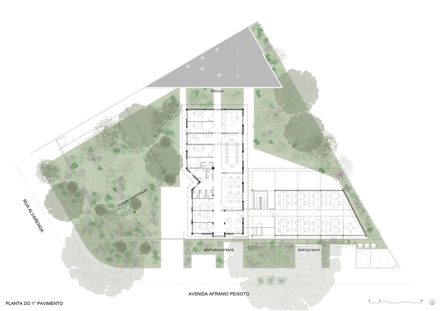 Renovação da Sede da FUSP · planta do 1º pavimento · projeto MMBB Arquitetos
