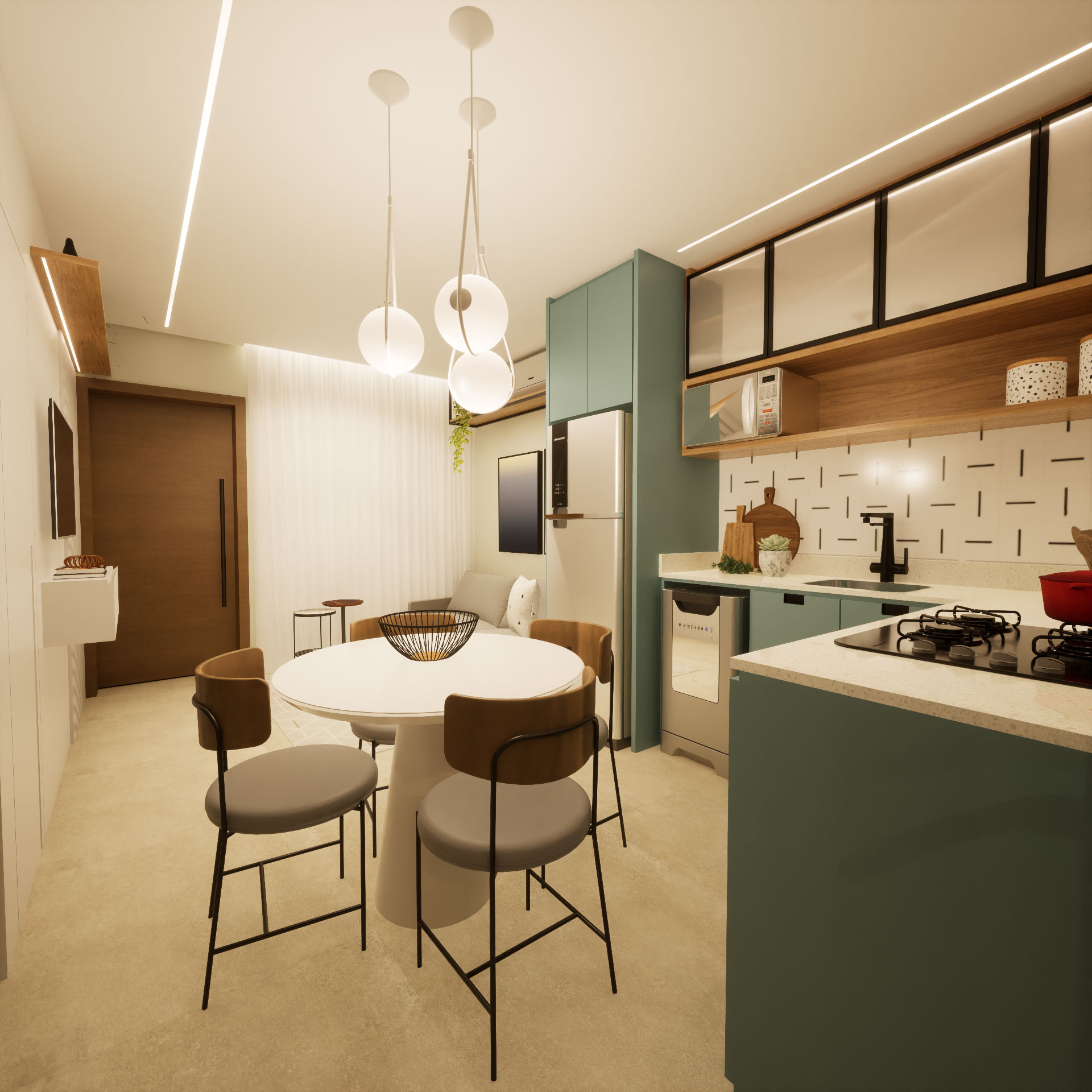 Inovação e conforto em 65 m²
